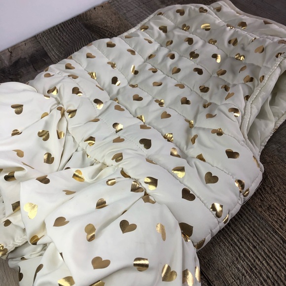 White & Gold Kids Headquarters Bubble/Puffer Peplum Winter Vest Size 3T - Picture 12 of 13